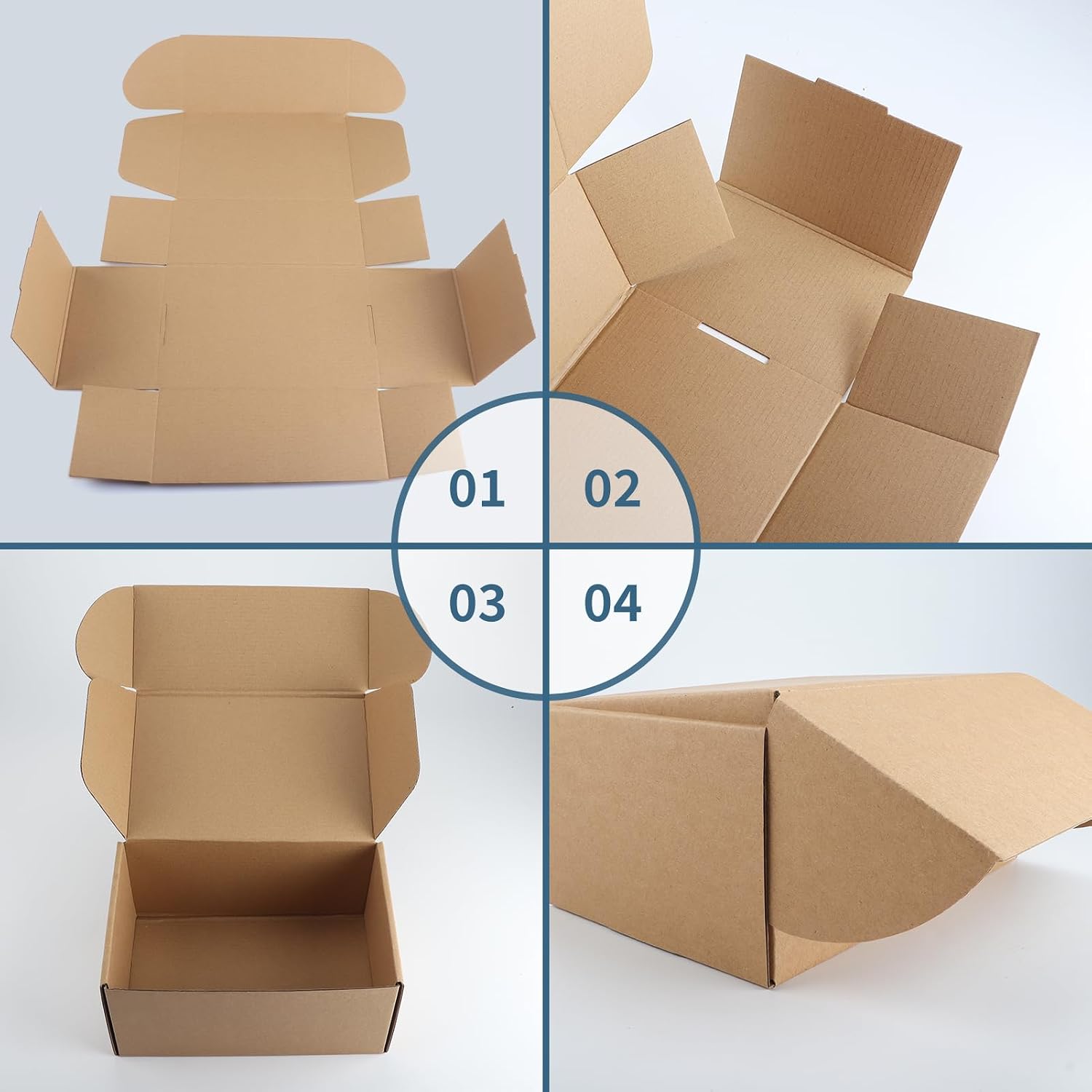 RLAVBL 25 Stück weiße Versandkartons mit den Maßen 22,9 x 15,3 x 10,2 cm für den Versand von Gegenständen, Spielzeug und Geschenken