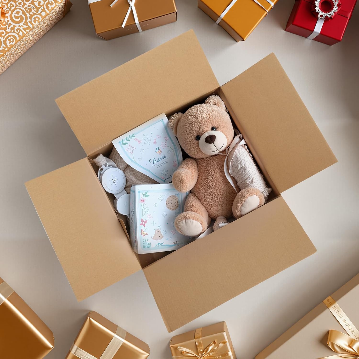 HORLIMER 10 Stück Weiß Versandkarton Karton Box, 30,5x30,5x30,5 CM Verpackungskartons für Warensendung, Geschenkbox, Faltkarton, Postkarton