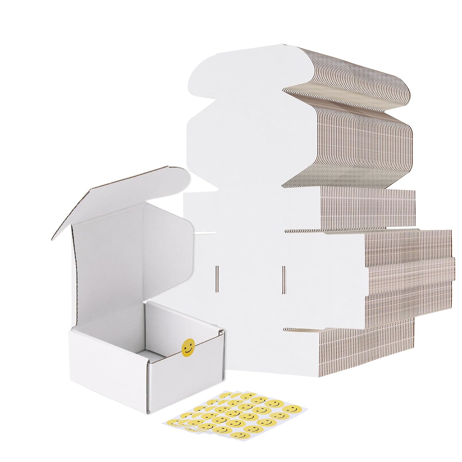 RLAVBL 25 Stück weiße Versandkartons mit den Maßen 22,9 x 15,3 x 10,2 cm für den Versand von Gegenständen, Spielzeug und Geschenken