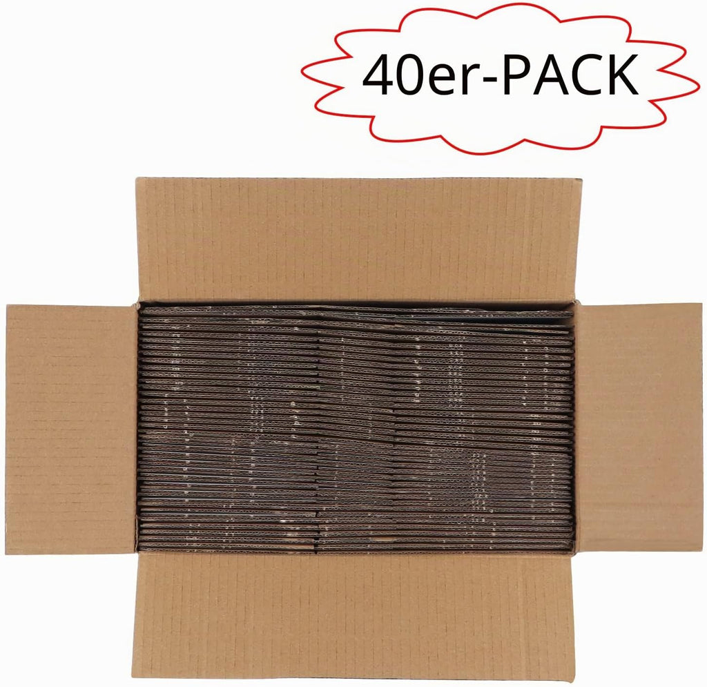 EYMPEU 40 Stück 25,4 x 15,3 x 15,3 cm Weiße Versandkarton, Kartons für kleine Gegenstände, Spielzeug, Schreibwaren und Weihnachtspäckchen