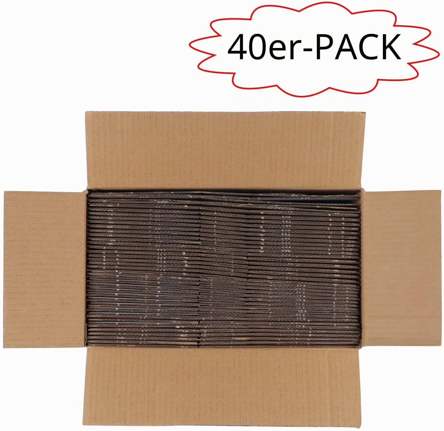 EYMPEU 40 Stück 25,4 x 15,3 x 15,3 cm Weiße Versandkarton, Kartons für kleine Gegenstände, Spielzeug, Schreibwaren und Weihnachtspäckchen