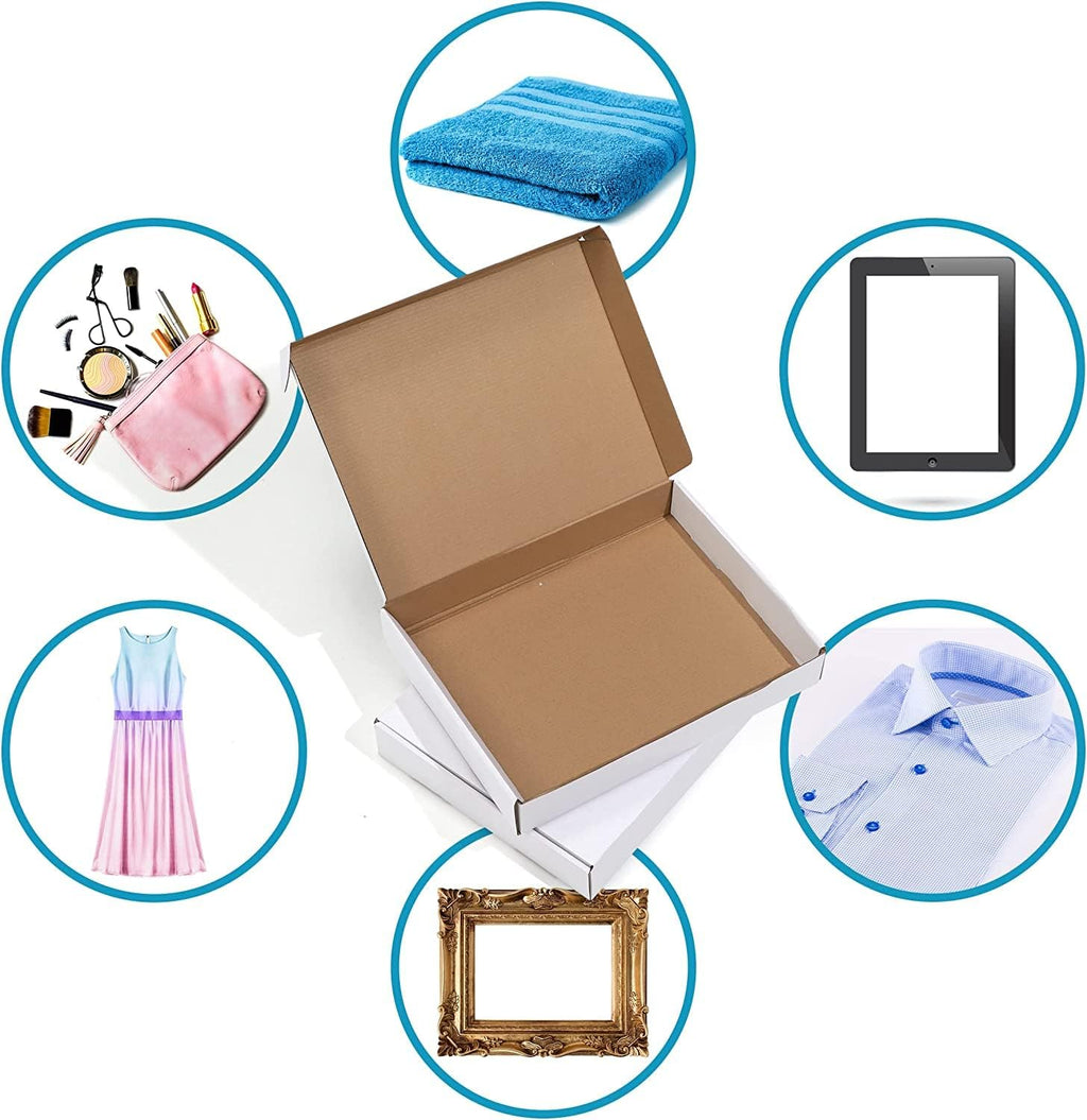 HORLIMER 25 Stück Versandkarton Klein Karton Box, 17,8x12,7x5,1 cm Verpackungskartons aus Wellpappe für Warensendung, Geschenkbox, Faltkarton, Postkarton(Braun)