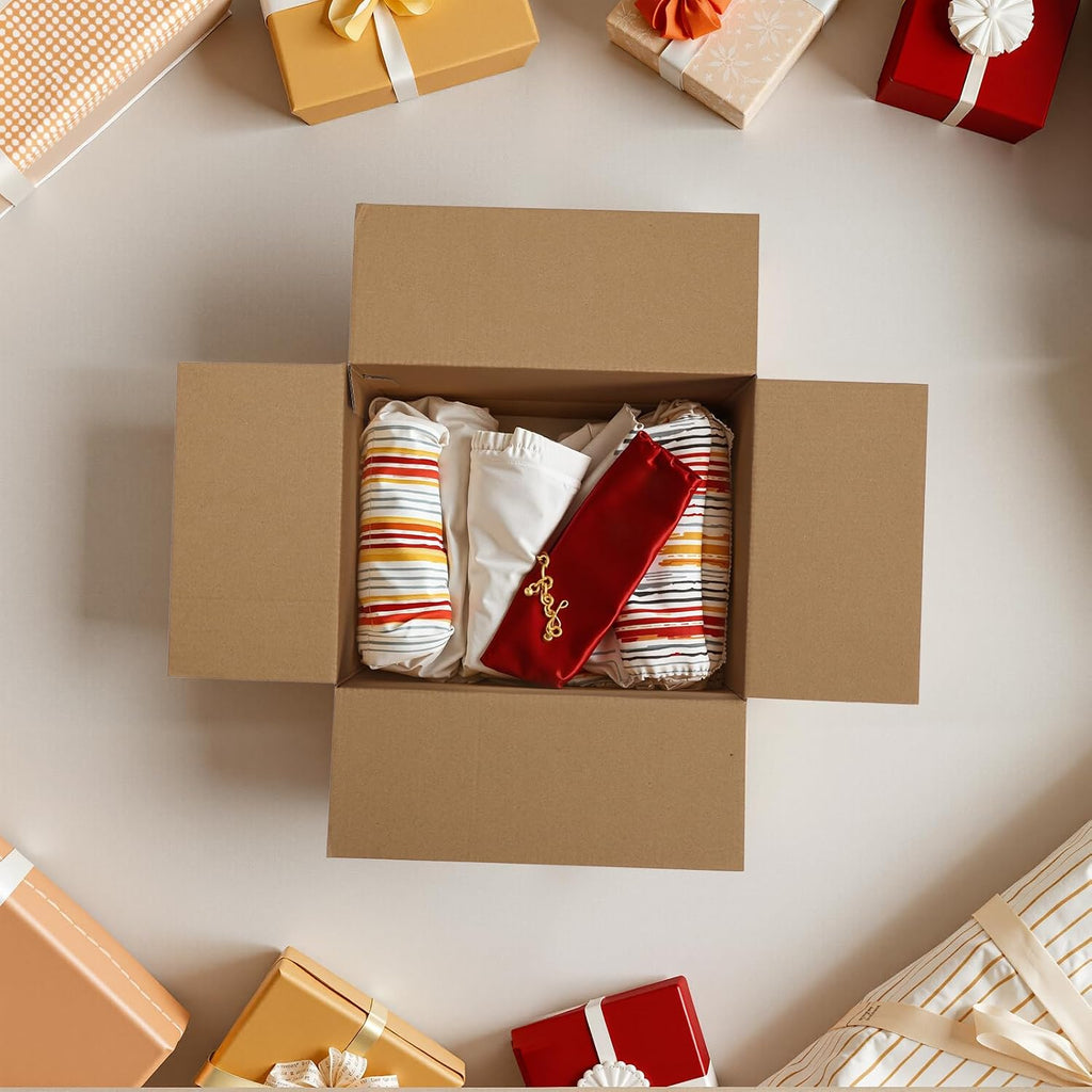 HORLIMER 10 Stück Weiß Versandkarton Karton Box, 30,5x30,5x30,5 CM Verpackungskartons für Warensendung, Geschenkbox, Faltkarton, Postkarton