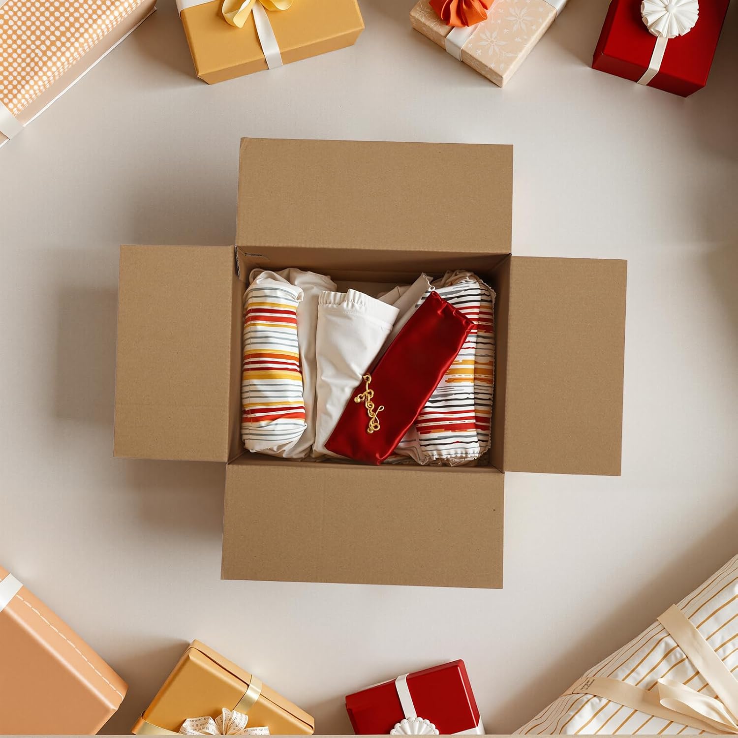 HORLIMER 10 Stück Weiß Versandkarton Karton Box, 30,5x30,5x30,5 CM Verpackungskartons für Warensendung, Geschenkbox, Faltkarton, Postkarton