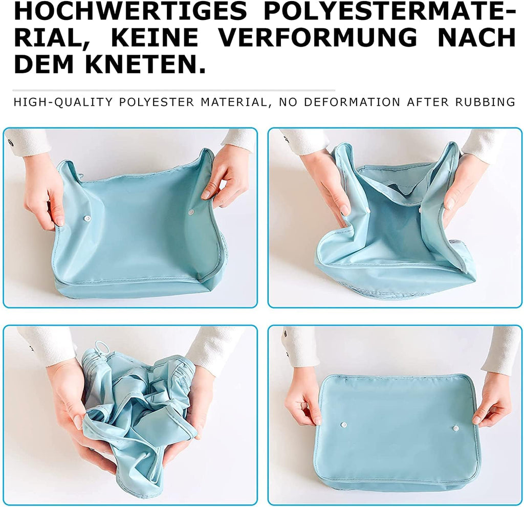 BillyBath 8-teiliges Koffer Organizer Set & Packwürfel | Platzsparende Packing Cubes für Kleidung. Perfekter Kofferorganizer mit Netzdesign, leichtes Reise Zubehör, Beige