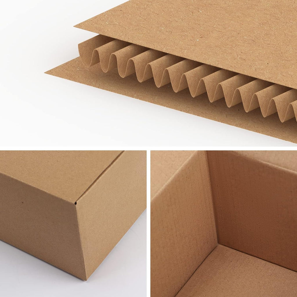 EYMPEU 40 Stück 25,4 x 15,3 x 15,3 cm Weiße Versandkarton, Kartons für kleine Gegenstände, Spielzeug, Schreibwaren und Weihnachtspäckchen