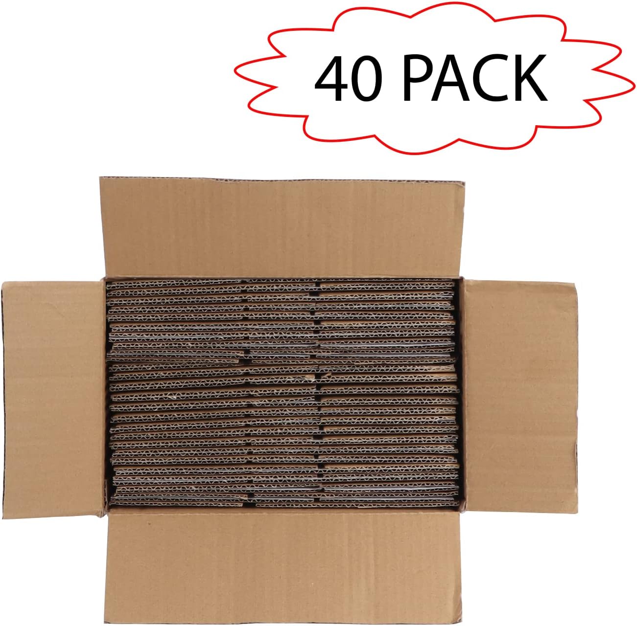 EYMPEU 40 Stück 25,4 x 15,3 x 15,3 cm Weiße Versandkarton, Kartons für kleine Gegenstände, Spielzeug, Schreibwaren und Weihnachtspäckchen
