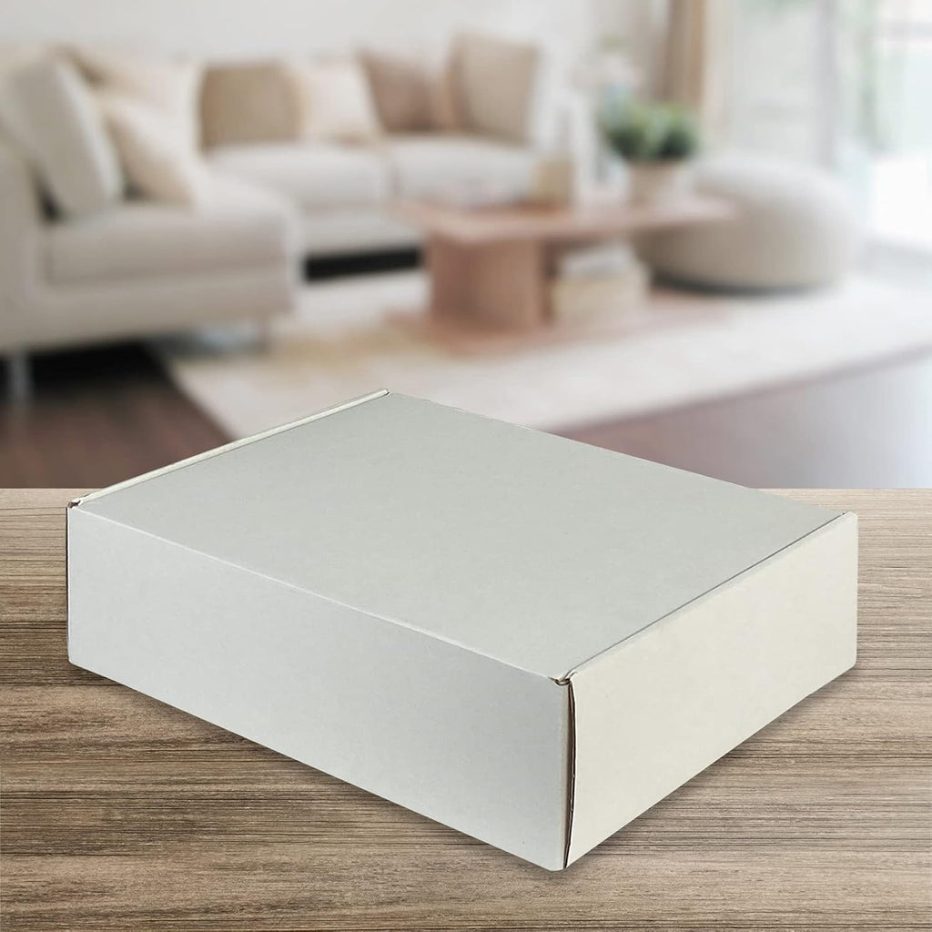 RLAVBL 25 Stück weiße Versandkartons mit den Maßen 22,9 x 15,3 x 10,2 cm für den Versand von Gegenständen, Spielzeug und Geschenken
