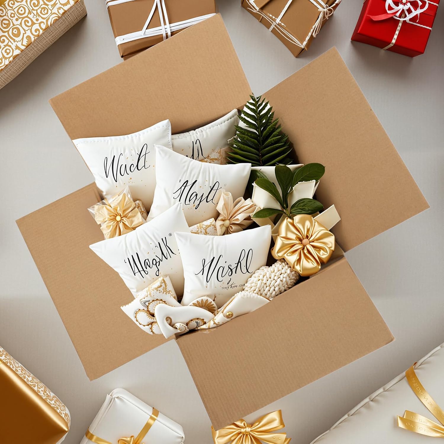 HORLIMER 10 Stück Weiß Versandkarton Karton Box, 30,5x30,5x30,5 CM Verpackungskartons für Warensendung, Geschenkbox, Faltkarton, Postkarton