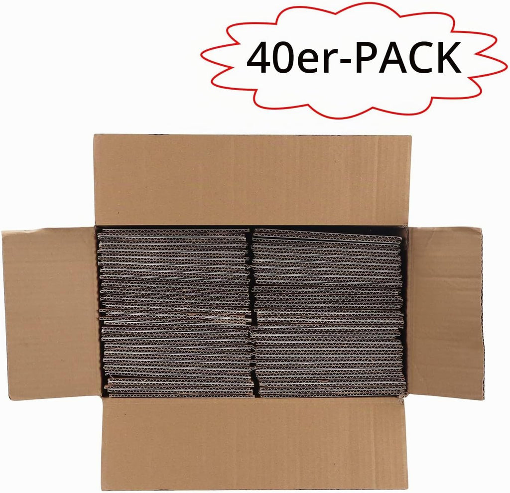 EYMPEU 40 Stück 25,4 x 15,3 x 15,3 cm Weiße Versandkarton, Kartons für kleine Gegenstände, Spielzeug, Schreibwaren und Weihnachtspäckchen
