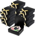 15 Stück Karton Geschenkboxen Schwarz,Geschenkboxen mit Deckel und Bändern | 16x16x5cm,Kraftpapier Geschenk Box zum Selber Aufbauen für Geschenke,Hochzeit,Party,Geburtstag,Weihnachten,Valentinstag