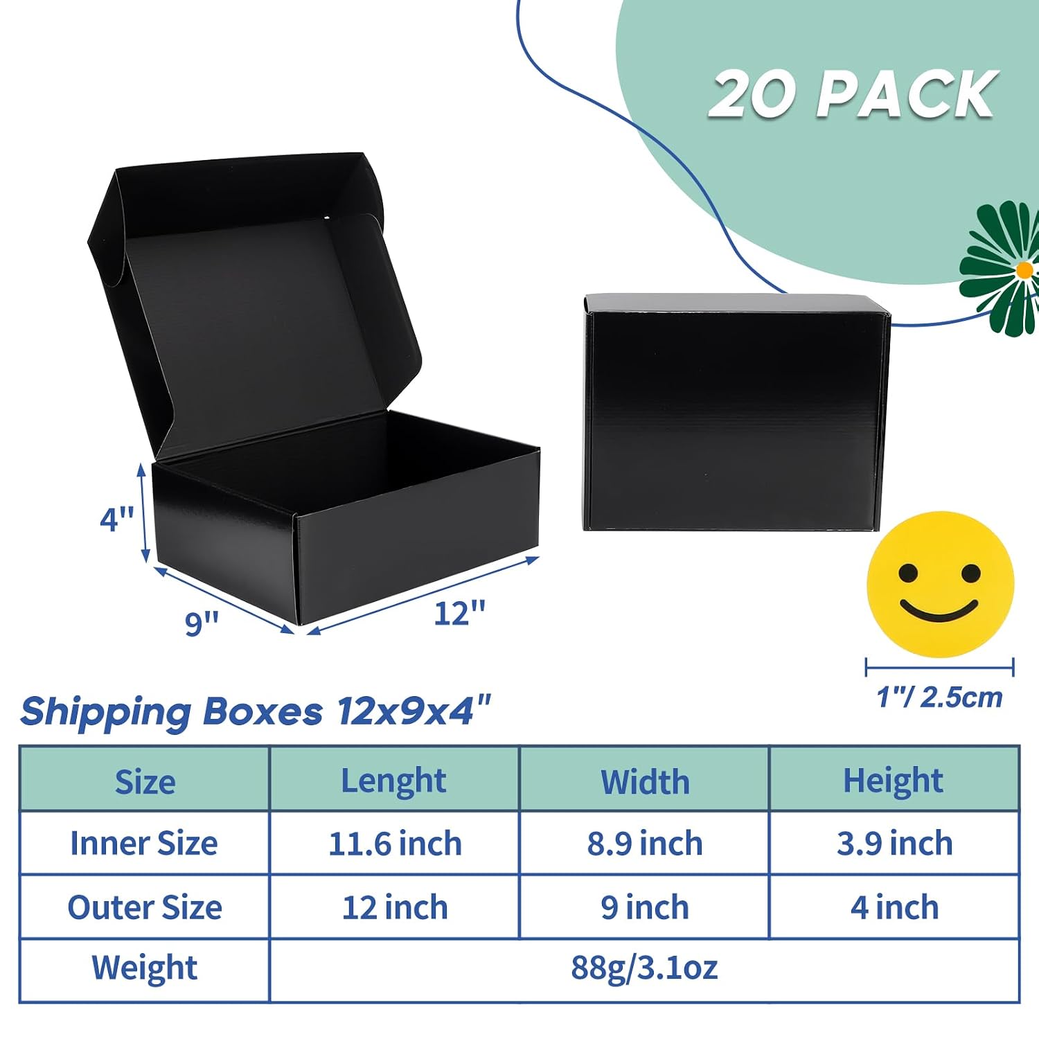 HORLIMER 25 Stück Versandkarton Klein Karton Box, 17,8x12,7x5,1 cm Verpackungskartons aus Wellpappe für Warensendung, Geschenkbox, Faltkarton, Postkarton(Braun)