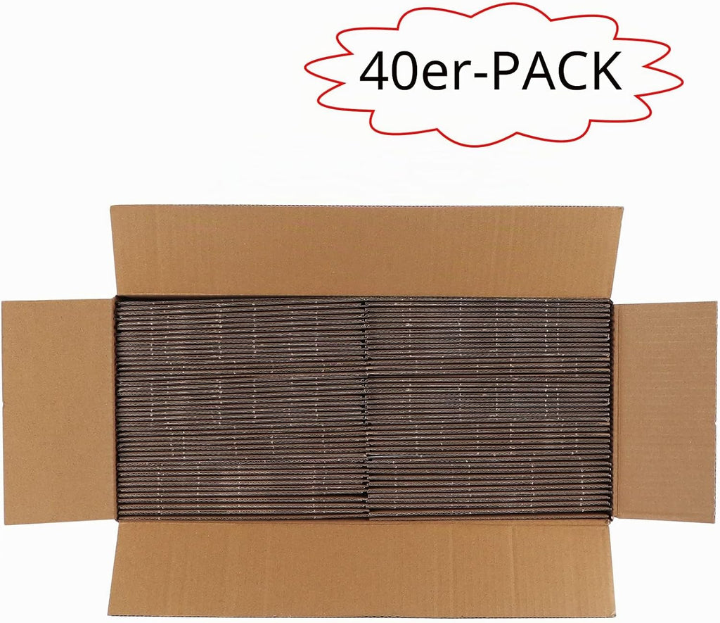 EYMPEU 40 Stück 25,4 x 15,3 x 15,3 cm Weiße Versandkarton, Kartons für kleine Gegenstände, Spielzeug, Schreibwaren und Weihnachtspäckchen