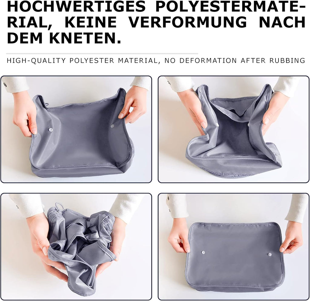 BillyBath 8-teiliges Koffer Organizer Set & Packwürfel | Platzsparende Packing Cubes für Kleidung. Perfekter Kofferorganizer mit Netzdesign, leichtes Reise Zubehör, Beige