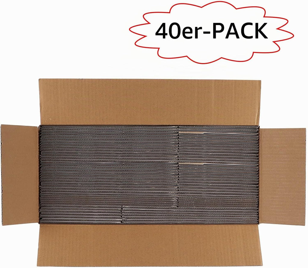 EYMPEU 40 Stück 25,4 x 15,3 x 15,3 cm Weiße Versandkarton, Kartons für kleine Gegenstände, Spielzeug, Schreibwaren und Weihnachtspäckchen