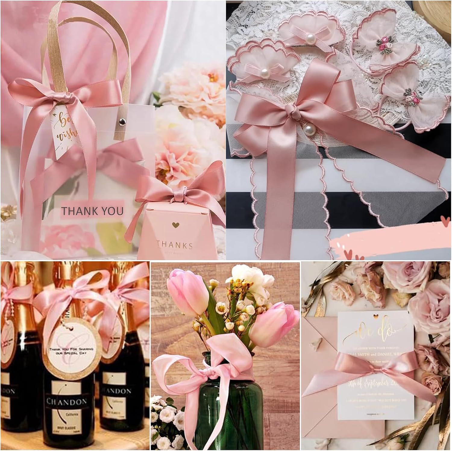 Geschenkband Satinband 22m, 20mm Breit Geschenkband, Schwarz Schleifenband für Hochzeit, Bastelarbeiten und Geschenkverpackung Hochzeitsdekoration (Schwarz)