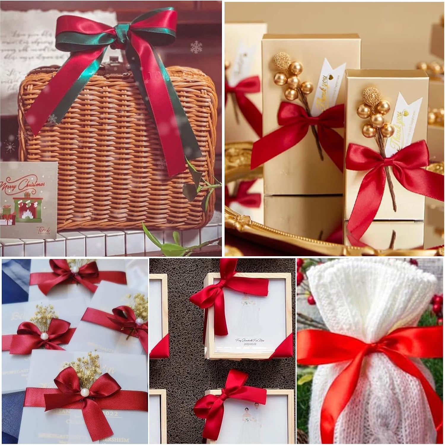 Geschenkband Satinband 22m, 20mm Breit Geschenkband, Schwarz Schleifenband für Hochzeit, Bastelarbeiten und Geschenkverpackung Hochzeitsdekoration (Schwarz)