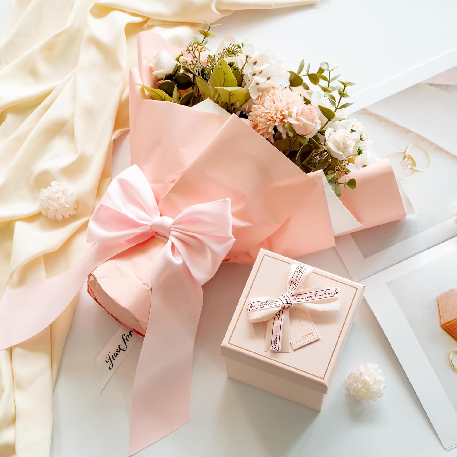 MORSUNBELA Schleifen Deko Hochzeit Geschenkschleifen Groß Weiß | Große Geschenkschleifen,elegante Deko für Hochzeit,Geburtstag,Weihnachten,Adventskranz,Weihnachtsbaum und Girlanden
