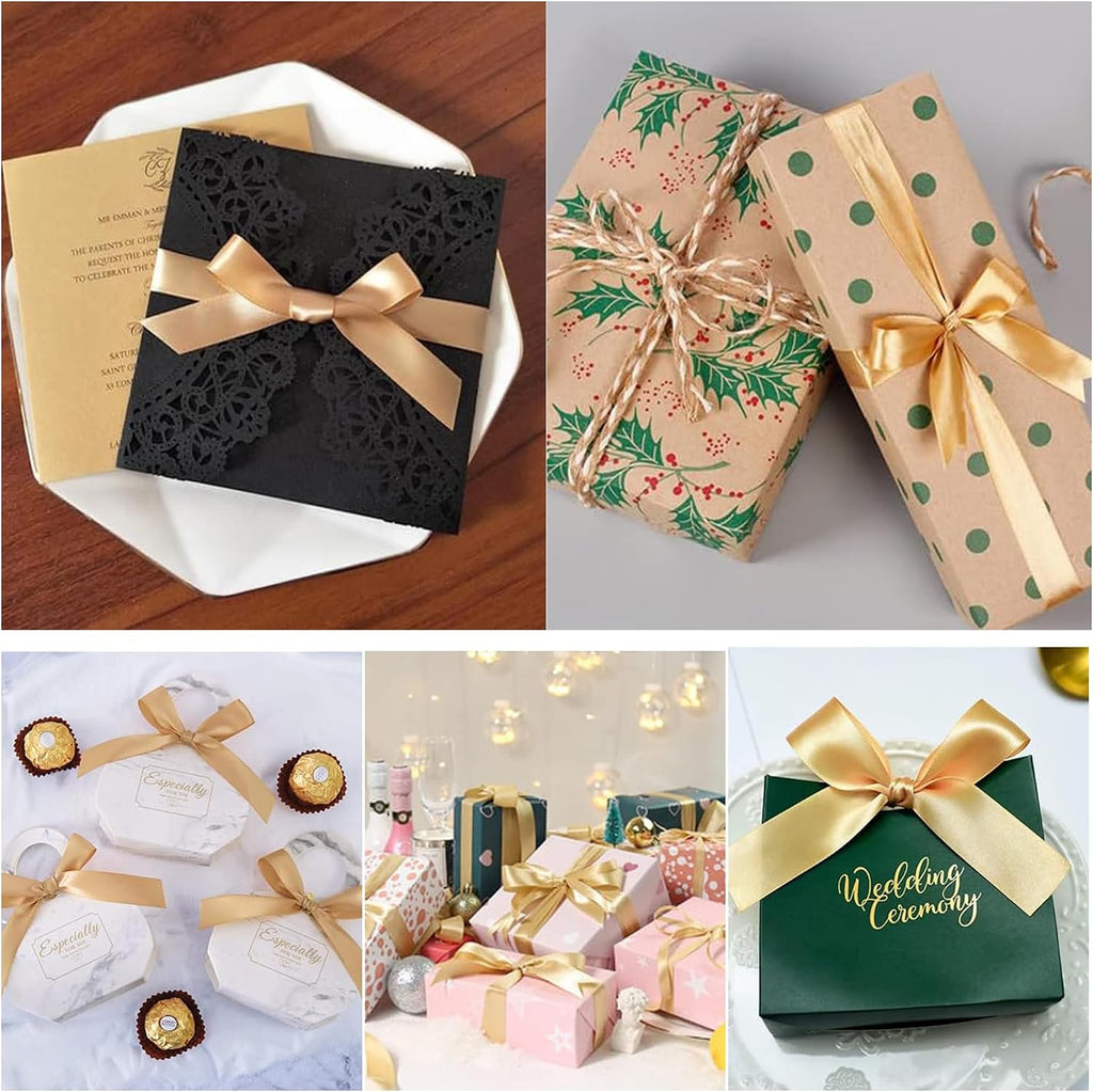 Geschenkband Satinband 22m, 20mm Breit Geschenkband, Schwarz Schleifenband für Hochzeit, Bastelarbeiten und Geschenkverpackung Hochzeitsdekoration (Schwarz)