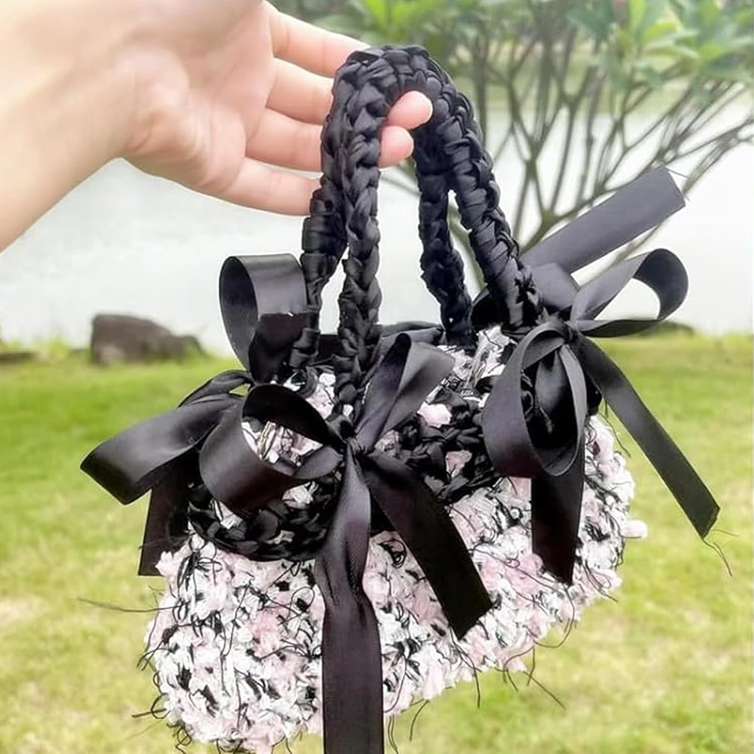 Geschenkband Satinband 22m, 20mm Breit Geschenkband, Schwarz Schleifenband für Hochzeit, Bastelarbeiten und Geschenkverpackung Hochzeitsdekoration (Schwarz)