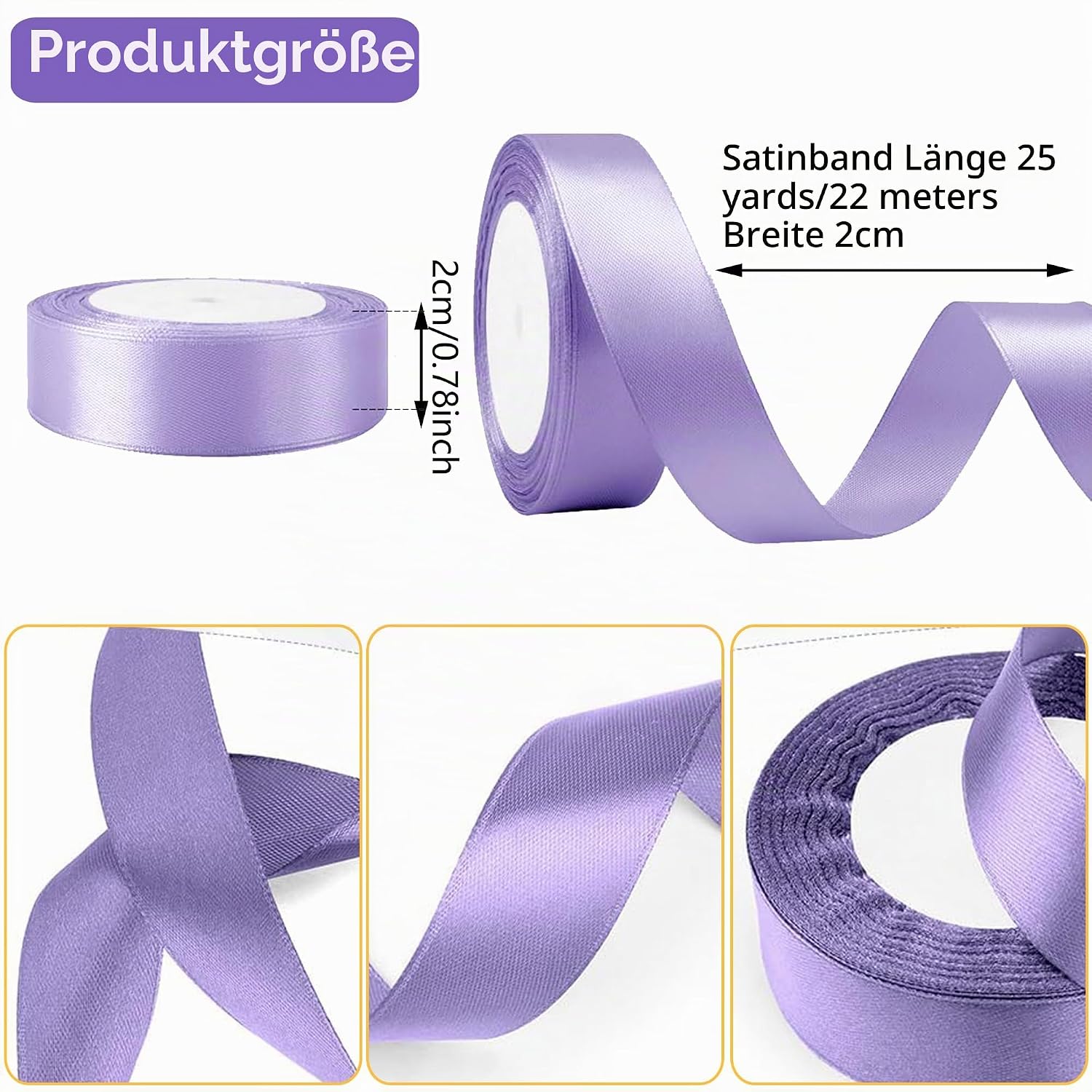 Geschenkband Satinband 22m, 20mm Breit Geschenkband, Schwarz Schleifenband für Hochzeit, Bastelarbeiten und Geschenkverpackung Hochzeitsdekoration (Schwarz)